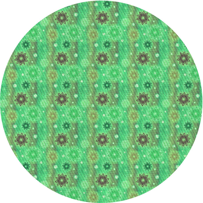 Square Patterned Neon Green Rug, pat1329grn