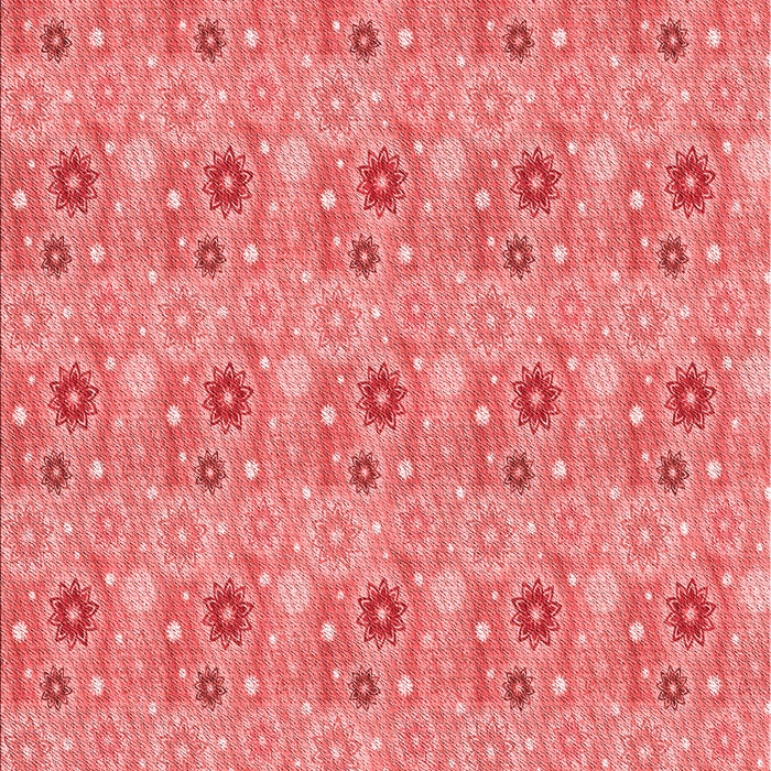 Machine Washable Transitional Fire Red Rug, wshpat1329rd