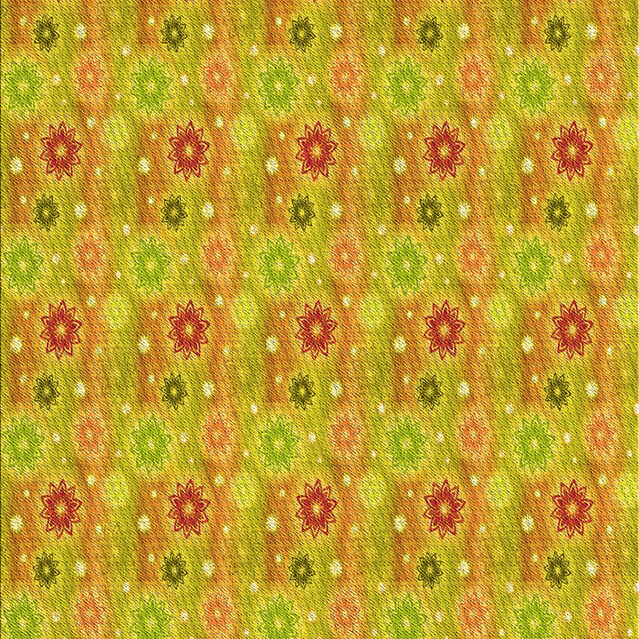 Machine Washable Transitional Deep Yellow Rug, wshpat1329yw