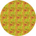 Square Patterned Deep Yellow Rug, pat1329yw