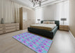 Patterned Light Purple Novelty Rug in a Bedroom, pat1329