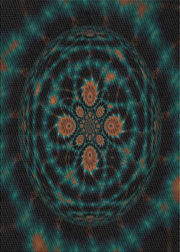 Patterned Black Novelty Rug, pat132