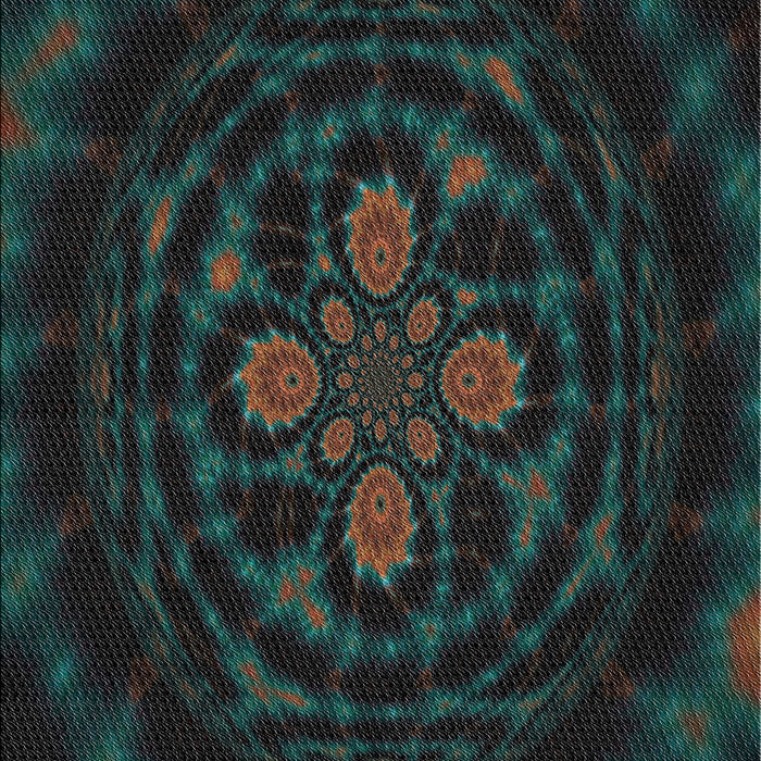 Patterned Black Novelty Rug, pat132