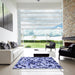 Machine Washable Transitional Jeans Blue Rug in a Kitchen, wshpat133blu