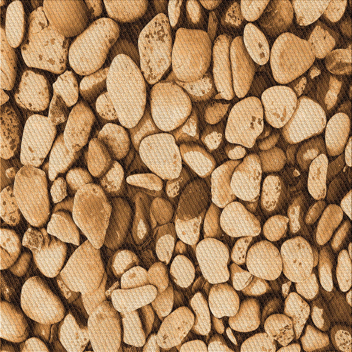 Round Patterned Yellow Orange Rug, pat133org