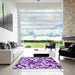 Square Patterned Violet Purple Rug in a Living Room, pat133pur