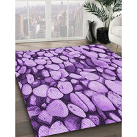 Patterned Violet Purple Rug, pat133pur