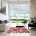 Machine Washable Transitional Light Salmon Pink Rug in a Kitchen, wshpat133rd