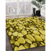 Machine Washable Transitional Bright Gold Yellow Rug in a Family Room, wshpat133yw