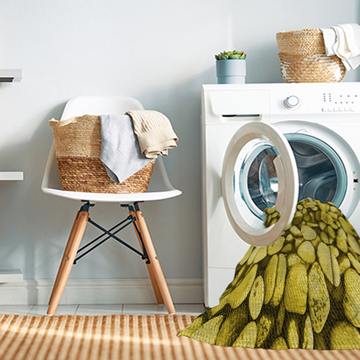 Machine Washable Transitional Bright Gold Yellow Rug in a Washing Machine, wshpat133yw