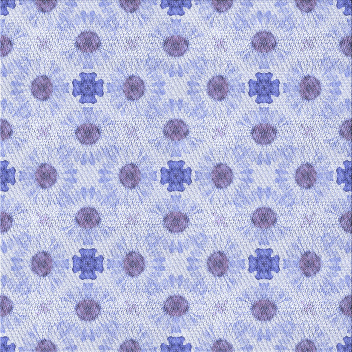 Round Patterned Blue Rug, pat1330blu