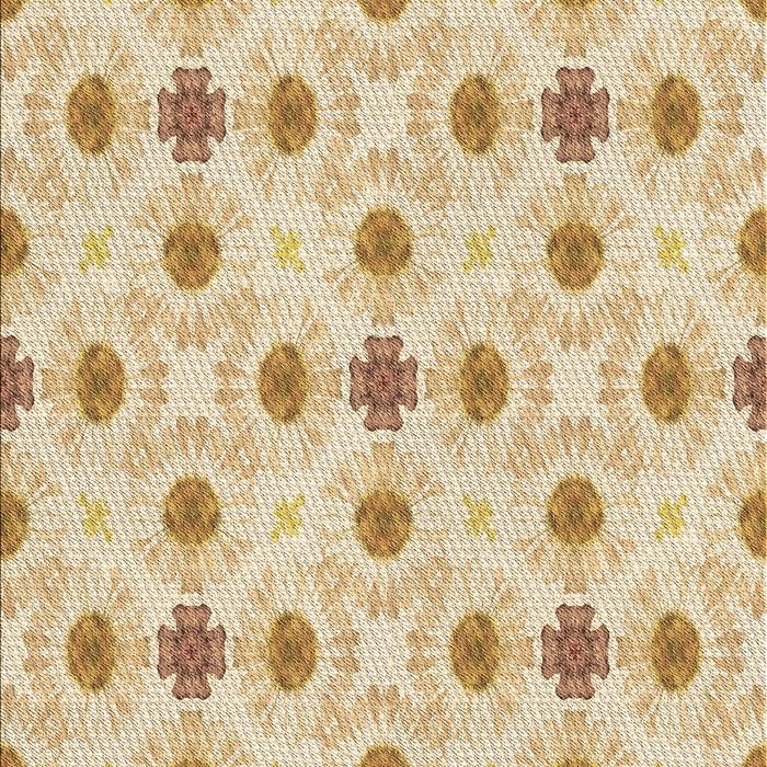 Patterned Khaki Gold Rug, pat1330brn