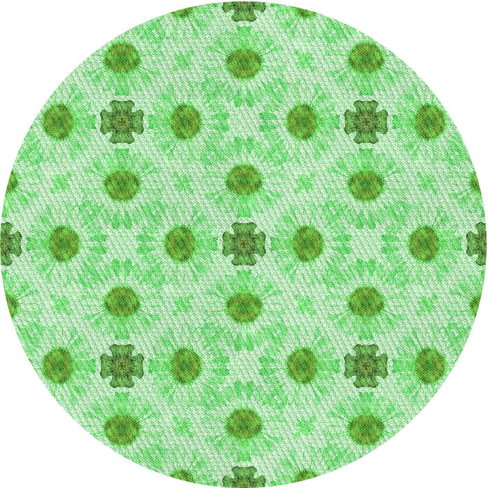 Square Patterned Jade Green Rug, pat1330grn