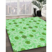 Patterned Jade Green Rug, pat1330grn