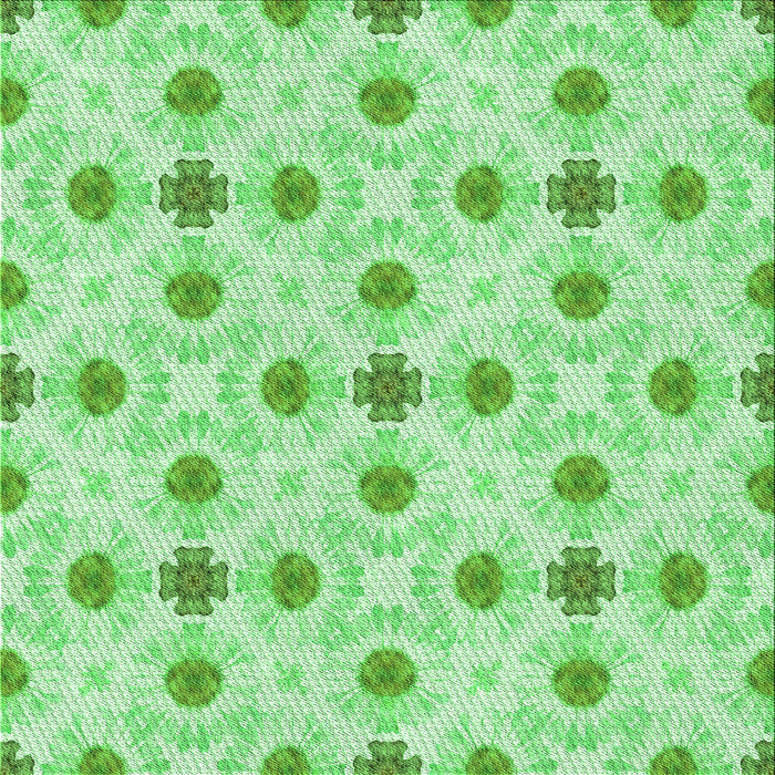 Round Patterned Jade Green Rug, pat1330grn