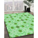 Patterned Jade Green Rug in Family Room, pat1330grn