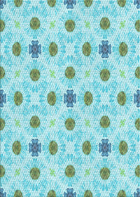 Machine Washable Transitional Blue Rug, wshpat1330lblu