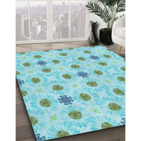 Patterned Blue Rug, pat1330lblu