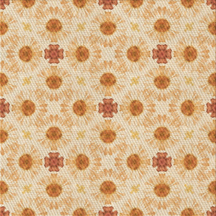 Round Machine Washable Transitional Khaki Gold Rug, wshpat1330org