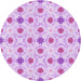 Square Patterned Purple Rug, pat1330pur