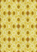 Machine Washable Transitional Yellow Rug, wshpat1330yw