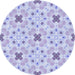 Square Patterned Blue Rug, pat1331blu