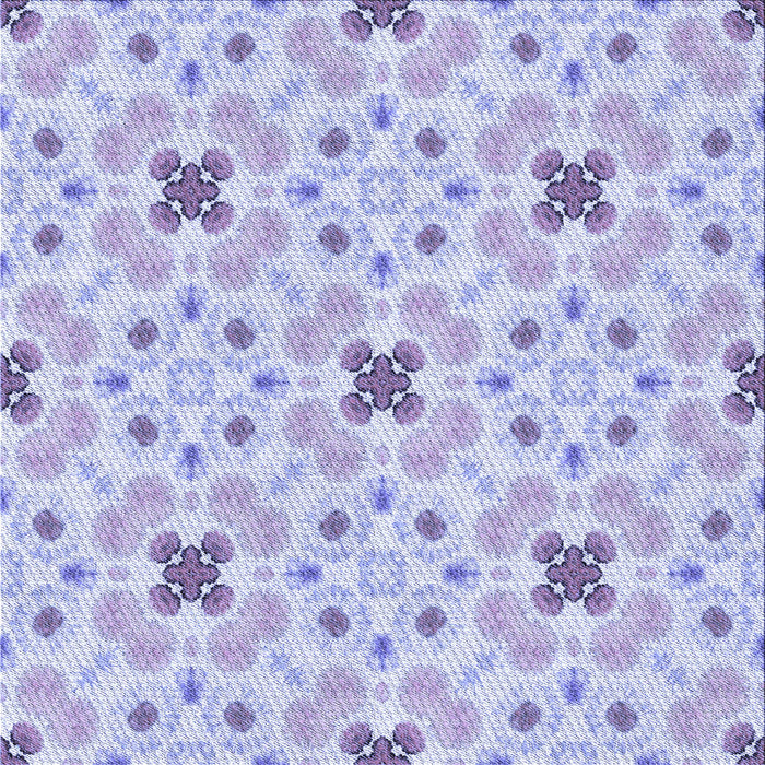 Round Patterned Blue Rug, pat1331blu