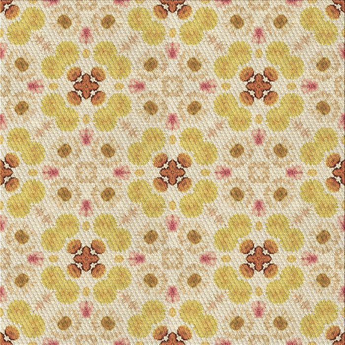 Round Machine Washable Transitional Brown Gold Rug, wshpat1331brn