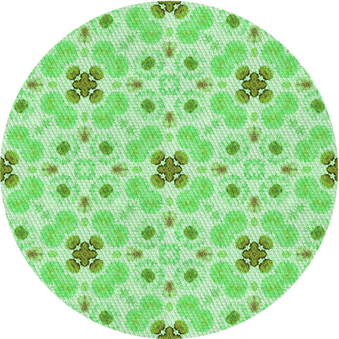 Square Machine Washable Transitional Jade Green Rug in a Living Room, wshpat1331grn