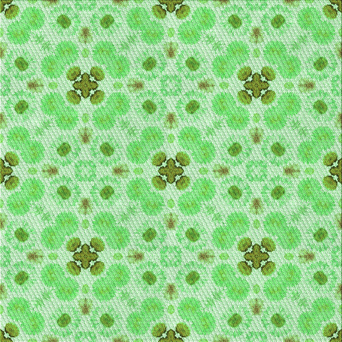 Round Patterned Jade Green Rug, pat1331grn
