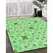 Patterned Jade Green Rug in Family Room, pat1331grn