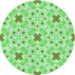 Square Patterned Jade Green Rug, pat1331grn