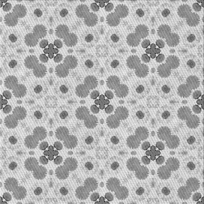 Round Patterned Gunmetal Gray Rug, pat1331gry