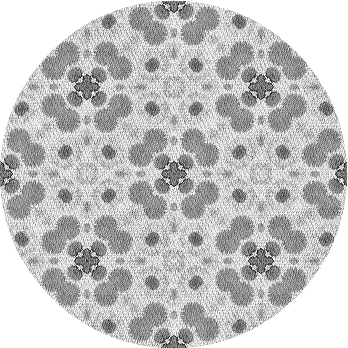 Square Patterned Gunmetal Gray Rug, pat1331gry
