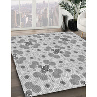 Patterned Gunmetal Gray Rug, pat1331gry