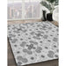 Patterned Gunmetal Gray Rug in Family Room, pat1331gry