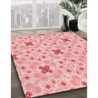 Patterned Red Rug, pat1331rd