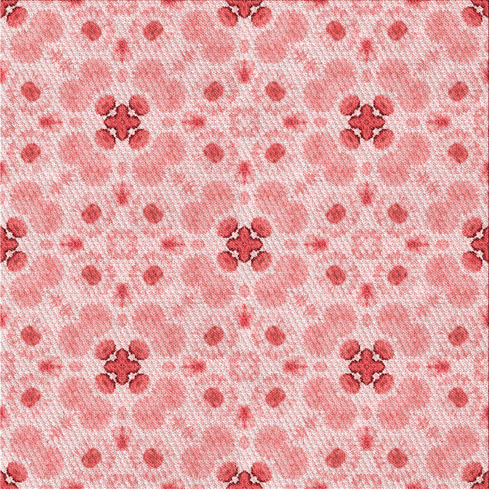 Round Patterned Red Rug, pat1331rd