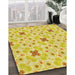 Machine Washable Transitional Yellow Rug in a Family Room, wshpat1331yw