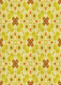 Machine Washable Transitional Yellow Rug, wshpat1331yw