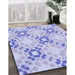 Machine Washable Transitional Medium Slate Blue Rug in a Family Room, wshpat1332blu