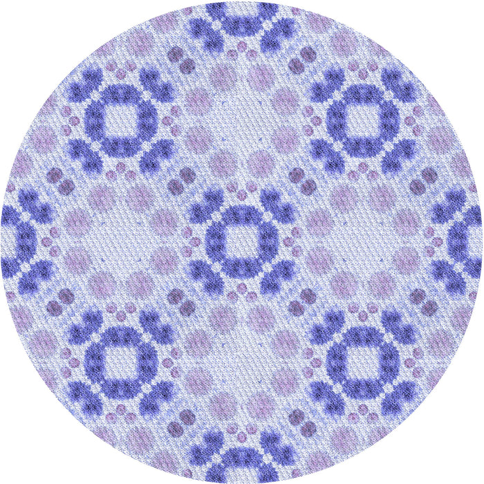 Square Patterned Medium Slate Blue Rug, pat1332blu