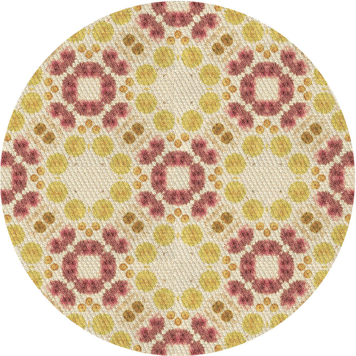 Square Patterned Brown Gold Rug, pat1332brn