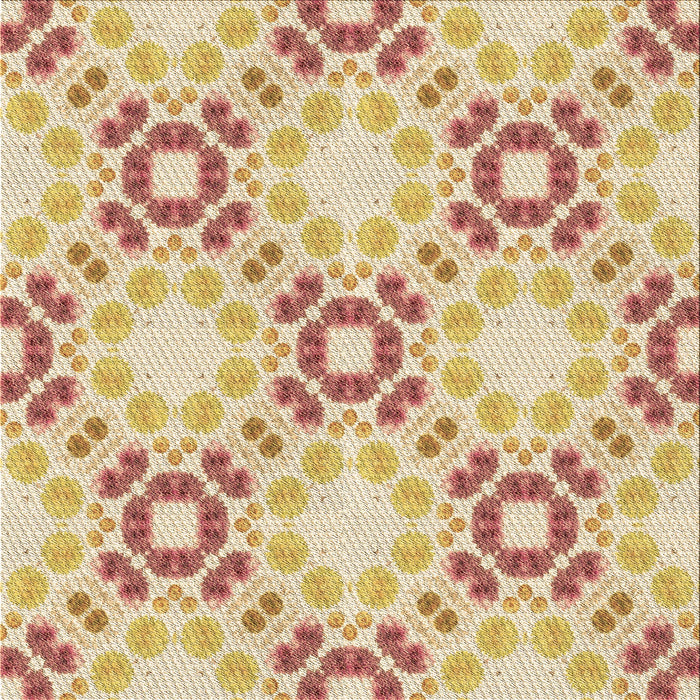 Round Patterned Brown Gold Rug, pat1332brn