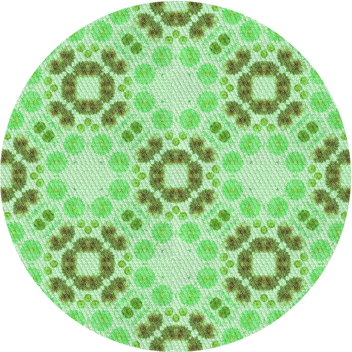 Square Patterned Green Rug, pat1332grn