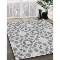 Patterned Gunmetal Gray Rug, pat1332gry