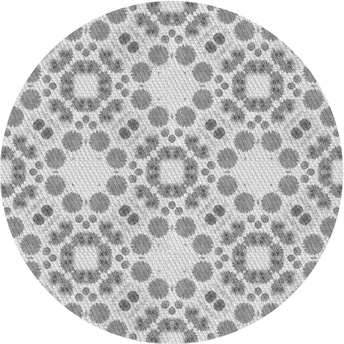 Square Patterned Gunmetal Gray Rug, pat1332gry