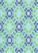 Patterned Aquamarine Green Rug, pat1332lblu