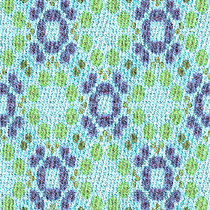 Patterned Aquamarine Green Rug, pat1332lblu