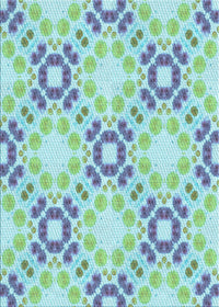 Machine Washable Transitional Aquamarine Green Rug, wshpat1332lblu